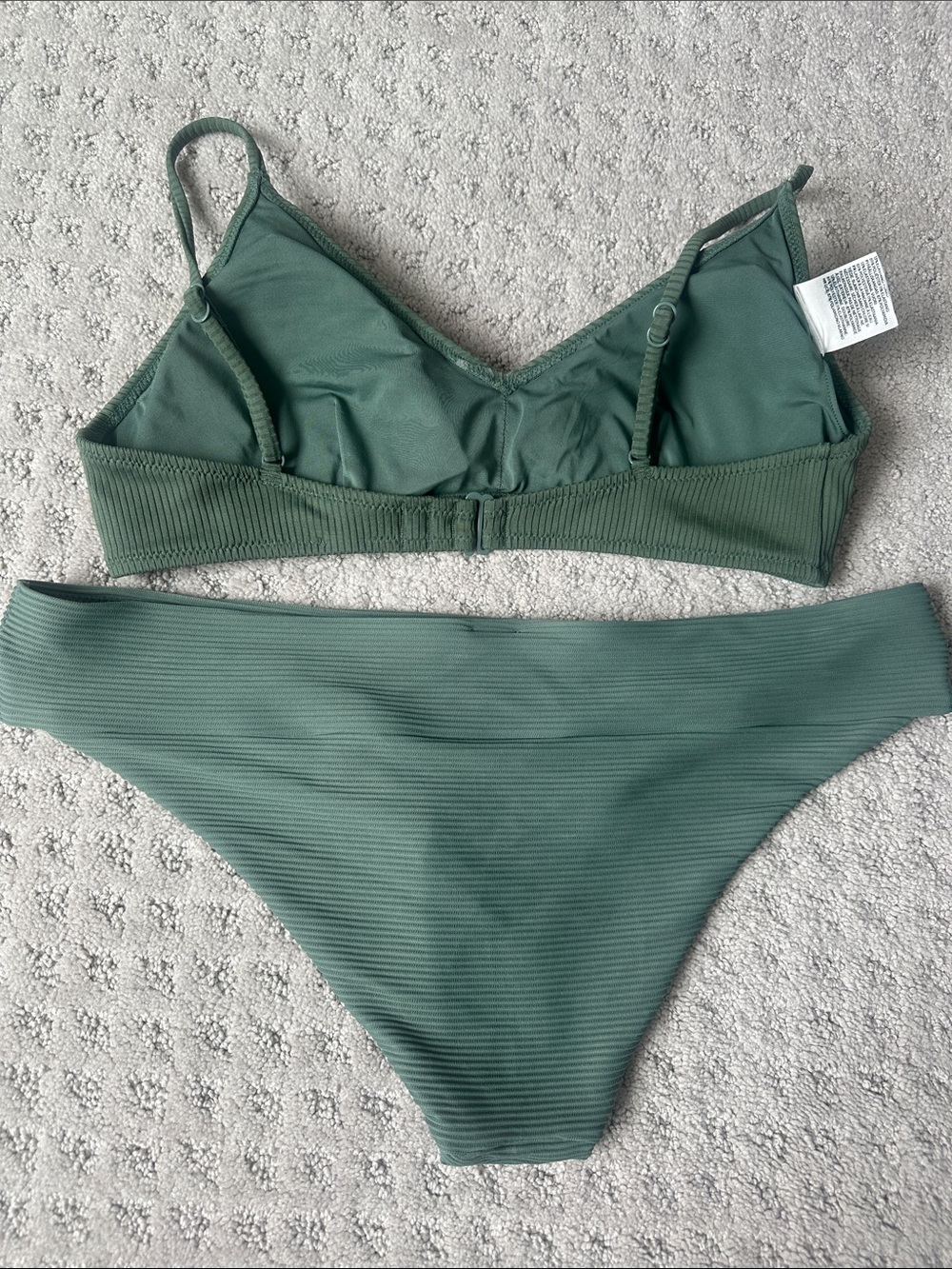 H&M Ribbed Green Bikini Set - Picture 2 of 4